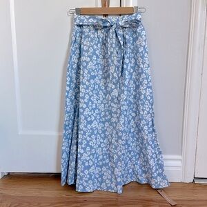 Reformation linen wrap skirt